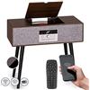 Auna Giradischi Bluetooth per Dischi in Vinile MP3, Lettore Vinile a 3 Velocità, Giradischi Vinili Vintage con Casse Stereo e Telecomando, Gira Dischi per Vinile CD USB con Piedi e Radio DAB+/FM