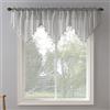 No. 918 Erica - Set di tende in voile con perline Ascot, 388 x 61 cm, colore: grigio