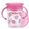 NEW VALMAR Nuby Tazza Tritan Bicchiere 360° Wonder Cup 240 ml Colore Rosa 6 mesi+