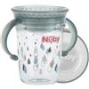 NEW VALMAR Nuby Tazza Tritan Bicchiere 360° Wonder Cup 240 ml Colore Grigio 6 mesi+