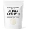 JustGlow Alpha Arbutina in polvere cosmetica di alta qualità: illumina, uniforma e bagliore, ideale per sieri e creme fai da te