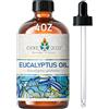 EVOKE OCCU Olio Essenziale Eucalipto 118ml, Puro per Rinfrescare la Mente, Purificare l'aria, la Cura Della Pelle, i Diffusori, l'aromaterapia e il Massaggio
