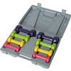 BAKAJI Set 8 Manubri da Palestra con Valigetta (2x0.5kg + 2x1kg + 2x1.5kg + 2x2kg), Pesi Fitness Rivestimento in Gommapiuma, Ergonomico, Antiruggine, Antiscivolo, Riabilitazione Fisica, Allenamento