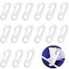 RXKFIGX 15 Pezzi Nylon Flag Pole Clip a Scatto Pennone Moschettone Ganci in Nylon per Bandiera Ganci a Bandiera per Pennoni Clip per Asta per Bandiera per Attaccare Bandiere a Aastoncini