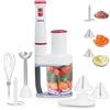 BAKAJI Frullatore a Immersione 4in1 con Accessori Frusta, Tritatutto, Frullatore lame acciaio, Miniprimer con accessori, Mixer Sbattitore taglia verdure elettrico manico Ergonomico (4 in 1 (600 W)