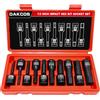 DAKCOS Set di chiavi a bussola esagonali da 1/2 per impatto, 5-19 mm | 10 pezzi di chiavi esagonali a impatto, CR-MO