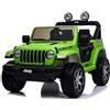 BABYCAR Jeep elettrica per bambini, Jeep Wrangler Rubicon 12V Targa Personalizzabile OCCHIALI OMAGGIO, Macchina elettrica per bambini Full 2 Posti Optional, Sedili in Pelle Telecomando Porte apribili