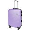 Il Gruppone Passione Casa Trolley Bagaglio Mano Rigido 37x20x54.5 Piccolo Ultraleggero Valigia In Abs Con 4 Ruote Manico Chiusura Di Sicurezza Per Compagnie Low Cost Economy Zaino Da Viaggio - Lilla