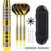 Mhekrep Freccette con punta in plastica, 21 grammi, set di 3 freccette professionali morbide, accessori per freccette per bersaglio elettronico con scatola di immagazzinaggio (giallo)