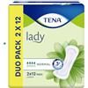 TENA Lady Normal - Assorbenti per perdite urinarie femminili, discreti e confortevoli, 24 assorbenti