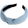 Blausky 1 cerchietto per capelli da donna, nodo annodato, vintage, ampio tessuto retrò, antiscivolo, alla moda, accessorio per capelli, per donne, blu scuro