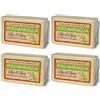 NESTI DANTE Saponeria Nesti Firenze: Set of Four Vero Marsiglia Natural Soap * 5.29 Ounce (150gr) Packages * [ Italian Import ] by Saponeria Nesti Firenze