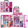 Barbie Closet Playset con oltre 35 accessori, 5 look completi, pop-up di 2° liv
