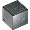 Sony XDR-C1DBP Radiosveglia DAB/DAB+/FM con Display LCD e Doppia Sveglia Nero Argento