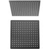 Jacuzzi Soffione nero opaco ultrapiatto in acciaio Jacuzzi | Rubinetteria quadrato 25X25 cm