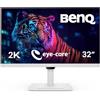 BenQ Monitor BenQ GW3290QT (32 pollici, QHD, IPS, ricarica USB-C, DP / HDMI, design ergonomico, microfono a cancellazione di rumore) Compatibile con MacBook