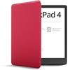 Forefront Cases Cover per PocketBook InkPad 4, InkPad Color 3 e 2 - Leggera Custodia per PocketBook InkPad 4, InkPad Color 3 e 2 - Rosso - Sottile e Leggero, Auto Svegliati Sonno, Protettiva Custodia
