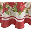 Elrene Home Fashions - Tovaglia in tessuto resistente alle pieghe, motivo: stella di Natale, colore: rosso e bianco, 177,8 cm, multicolore