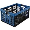 keeeper Cassetta Pieghevole Robusta, Con Morbidi Manici Laterali Soft-Touch, 45 L, Ben, Eco Blue (Blu)