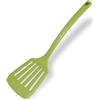 Fackelmann Paletta forata da cucina, spatola in silicone antistatico, paletta rigata per fritti, anima interna in acciaio, dimensioni 33x8,3 cm, Linea Oliva