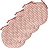 Atout Ciel Set di 4 cuscini per sedia rotondi bicolore D.40 cm, in terracotta stampa/tinta unita