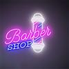 HFHungkeong Insegna LED dimmerabile rosa blu neon per barbiere, decorazione riutilizzabile acrilica, per parrucchieri, studio, luce aperta, regalo