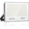 YIQIBRO Faretto LED da Esterno 300W, Faro LED Esterno Impermeabile IP67, 30000LM 6500K Bianca Fredda Lampade, 300 LEDs Luci per Giardino, Terrazza, Garage, Magazzini