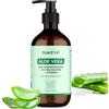 OUKEYA 500ml Doposole Aloe Vera Gel + 2% Niacinamide, Gel Lenitivo Doposole Naturale per Scottature Solari, Irritazioni, Punture di Insetti, Idratante Viso e Corpo, Vegano e Senza Parabeni