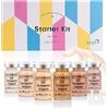 TRESSON BB Facial Glow Siero Starter Kit Acido Ialuronico Essenza Fondotinta Skin Care Kit 8ml 6pcs, combinato con niacinamide e peptidi per schiarire il tono della pelle, fondotinta anti-invecchiamento,