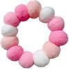 CUSROS, collare colorato con palline di peluche per cani, collare per animali domestici, per fotografia, regalo per il vostro animale domestico, rosa M