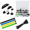 LogiLink KAB0084 - Set di organizer per cavi in una scatola di trasporto/contenitore con 8 diversi supporti per cavi/fascette