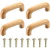 QUARKZMAN 4pz Legno Cassetto Maniglie Maniglie 64mm/2.52 Foro Spaziatura Legno Armadi Cassetto Pomelli Maniglie Maniglie con Vite Set per Cucina Armadi Cassettiere Mobili