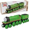 Thomas & Friends Trenino ferroviario in legno Henry Push-Along motore in legno e auto a carbone per bambini e bambini in età prescolare dai 2 anni in su