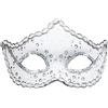 W WIDMANN MILANO Party Fashion Maschera Rialto bianca con paillettes olografiche da donna