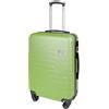 Il Gruppone Passione Casa Trolley Bagaglio Mano Rigido 37x20x54.5 Piccolo Ultraleggero Valigia In Abs Con 4 Ruote Manico Chiusura Di Sicurezza Per Compagnie Low Cost Economy Zaino Da Viaggio - Verde