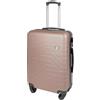 Il Gruppone Passione Casa Trolley Bagaglio Mano Rigido 37x20x54.5 Piccolo Ultraleggero Valigia In Abs Con 4 Ruote Manico Chiusura Di Sicurezza Per Compagnie Low Cost Economy Zaino Da Viaggio - Oro Rosa