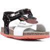 Geox B Sandal Chalki Girl, Sandali Bambine e ragazze, Bianco/Nero (White/Black), 27 EU