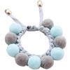 CUSROS - Collare fatto a mano con palline di peluche, per cani, gatti, collo, sciarpa, bavaglino, ideale come regalo per il vostro animale domestico, colore: grigio XS