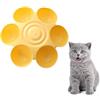 Generic Ciotola multipla per cani, ciotola multipla per gatti con 6 ciotole per gatti, sicura, design con petali di fiori, ciotola per gatti da interni, favorisce una migliore digestione, per più gatti