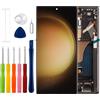 Duotipa Display OLED da 6,8, compatibile con Samsung Galaxy S23 Ultra SM-S918B (nero con cornice, versione europea), display LCD touchscreen, montaggio con kit di strumenti