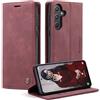 Phernykas Custodia Portafoglio Libro Magnetica per Samsung Galaxy A55 5G | Flip Book Cover in pelle PU, Porta Carte, Protezione Astuccio, Telefono Libretto Case per Samsung A55 5G, Vion-rosso