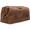 STILORD Laurin Beauty Case uomo in pelle Trousse da viaggio Porta trucco rigido Portatrucco Pochette vintage cuoio Colore:seppia - marrone