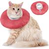 PUMYPOREITY Collare a cono PUMYPOREITY per gatti, morbido, grande, coni per gatti post-operatorio, antigraffio, in poliestere rosa