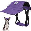 Pawaboo Cappello per Cane, Cappello Regolabile da Baseball per Animali Protezione Solare Sportiva all'Aperto con Fori Elastici per Le Orecchie, Vestiti per Cani Viaggio, S, Viola