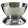 Innoliving Bilancia Elettronica Digitale da Cucina INN-127 con Grande Ciotola da 2L in Acciaio Inox, Display LCD Retroilluminato, 5kg x 1g, Funzioni Timer e Termometro Temperatura