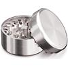 JCASE Grinder Premium - Macinino per erbe aromatiche in acciaio inox, 3 pezzi, con meccanismo affilato, diametro 62 mm, custodia protettiva inclusa