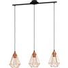 Eglo Leuchten my light Lampadario a sospensione Tarbes a 3 luci in alluminio colore rame lucido a forma di diamante 3XE27 94195/20