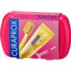 Curaprox Set da viaggio con spazzolino integrato CS 5460 + dentifricio «Be You» + 2 spazzolini interdentali CPS prime 07 e 09 - per la cura dei denti 9,5 cm x 6 cm, Giallo,verde