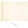 CelinaSun Schermo Privacy 0,75 x 6 m Bianco Crema PES Poliestere impregnato Antivento per Giardino Balcone con Occhielli Fascette