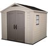 Keter Casetta Da Giardino In Resina 256,5x255x243H Cm Factor 8x8 Beige Keter Con Mensole
